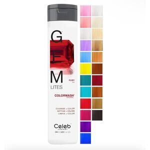 GEM Lites Color Wash Ruby Red Shampoo + Color NEW 8.25 oz